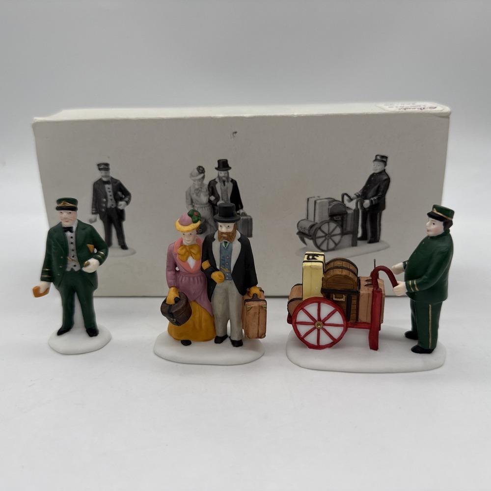 Vintage Dept 56 Heritage Village Collection Holiday Travelers in Box